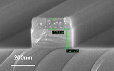 Cryo etched SOI waveguide SEM