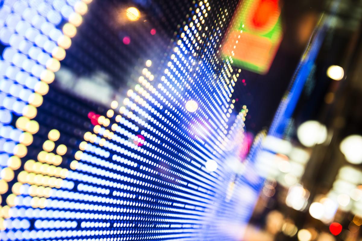 Close up of HBLED powered display