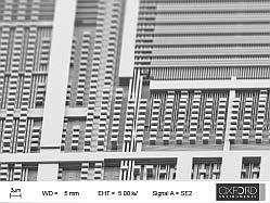 Top dielectric layer removed, exposing four metal layers