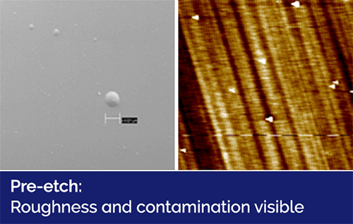 Image showing SEMS with pre-etch
