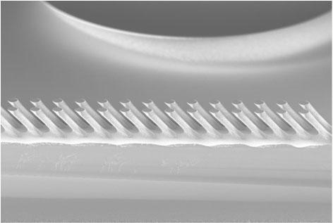 Ion Beam Etched InP Lens SEMs