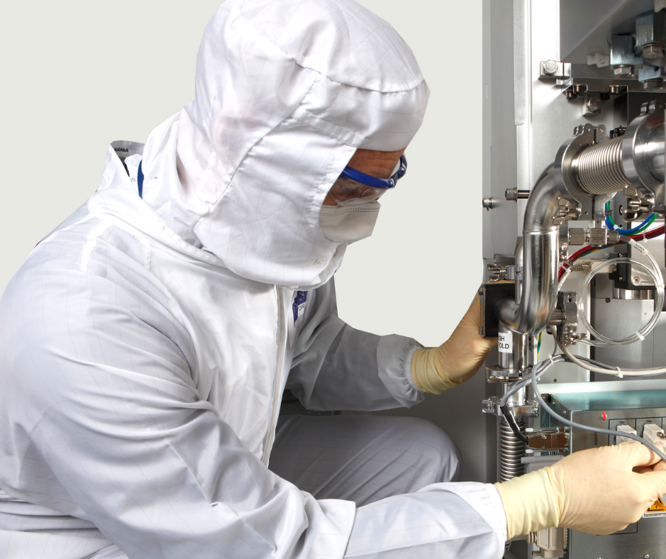 Man servicing a plasma technology unit