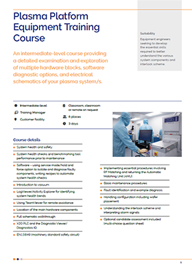Plasma Platform Equipment Training - Oxford Instruments 