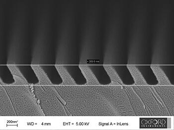 Slanted grating SEM