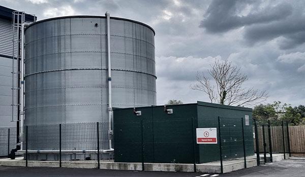 Sprinkler tank at Oxford Instruments Plasma Technology's new facility