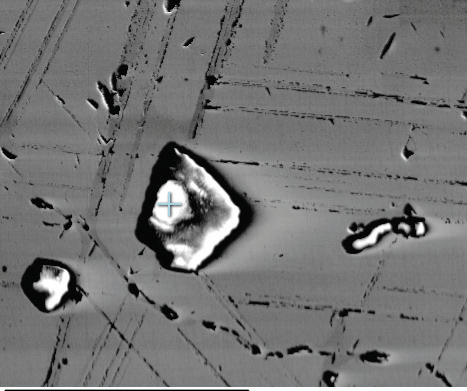 Fig. 1a - Electron image of an iron ore sample