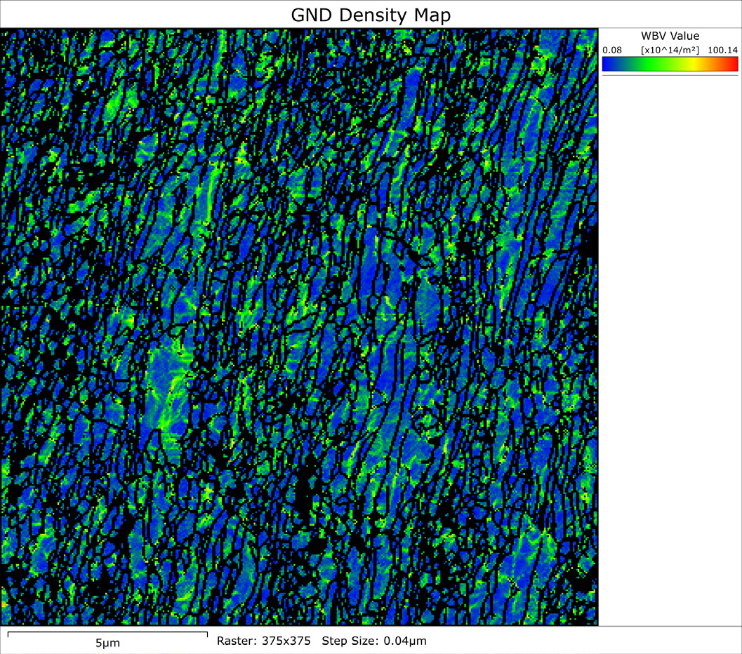 GND density map for Ti sample 2